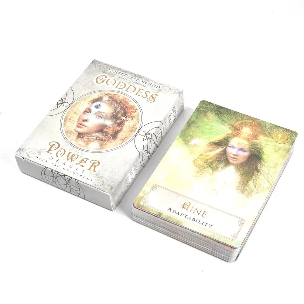 52 Pcs Sheets Tarot Cards Goddess Power Oracle Deck Games Guidebook Table Board Game Playing Card For Family Party Entertainment