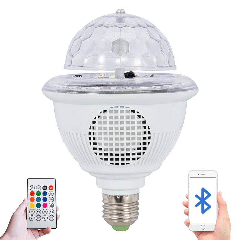 

Led Remote Control Stage Lamp Voice Control Flash Bluetooth Colorful Lights Rotating KTV Bar DJ Atmosphere Magic Ball Light