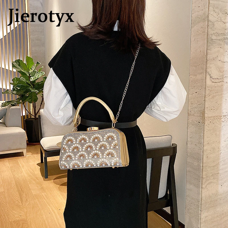 JIEROTYX женские сумки с бриллиантами, роскошная модная женская сумка-мессенджер с замком, стразы, большая вечерняя сумка, клатч, сумки на плечо