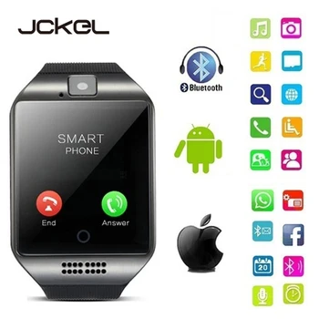 

JCKEL 2020 New Q18S Smart Watch Support SIM TF Card Bluetooth Clock Smartwatch Music Camera Smart Watches for IOS Android Phone