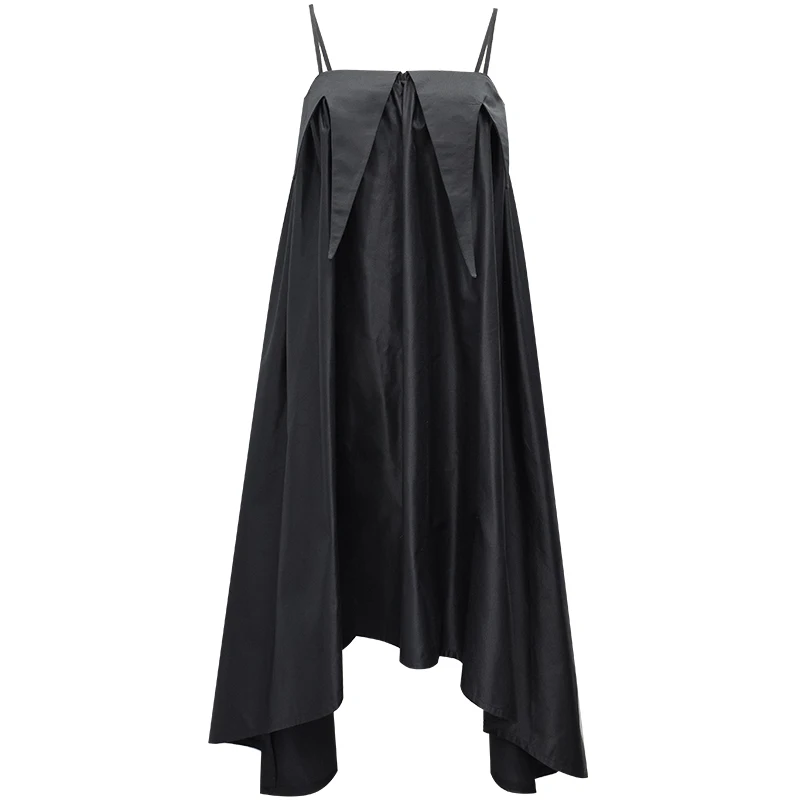 black DMY2231 XITAO, дизайн, неровный топик Dreeses, индивидуальное женское платье, уличная одежда из хлопка и льна, женская одежда, новинка, DMY2231 - Цвет: black DMY2231