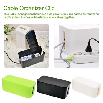 

Boxes Cable Organizer Conceal Box Cover Kit Wire Hide Cord Management Plug for Home or Office