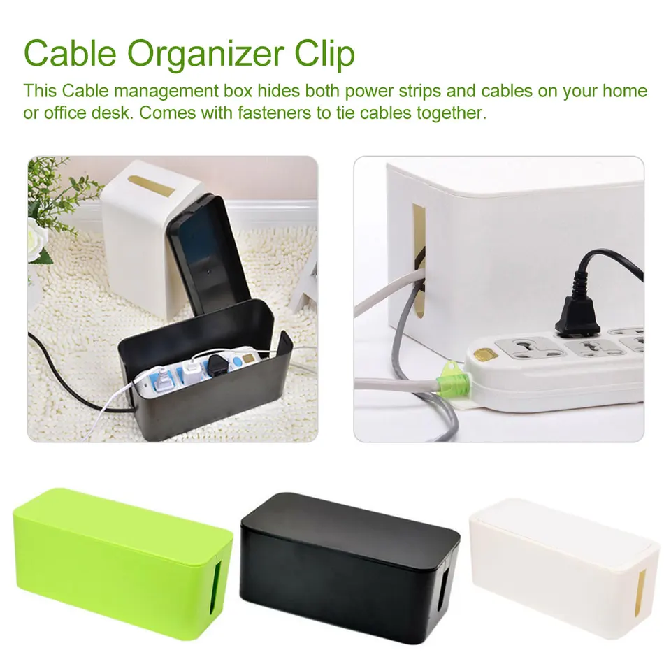 Us 4 73 43 Off Boxes Cable Organizer Conceal Box Cover Kit Wire Hide Cord Management Plug For Home Or Office Storage Boxes Amp Bins Aliexpress
