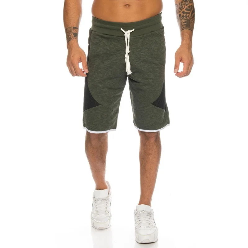 Army Green Мужские Летние Шорты хлопковые повседневные спортивные шорты для тренировок - Цвет: Army Green