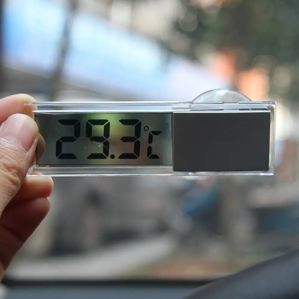 Car Digital LED Clock Mini Electronic Sucker Window Meter XS 