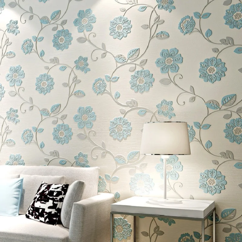 Decor Floral Paper Peel And Stick Flowers Leaves Self Adhesive Wallpaper Removable Paper For Kidroom Wall Papers Home Decorative 40 pcs leaf series plant leaves sticker decorative stickers stick labels adhesive diy scrapbooking diary album