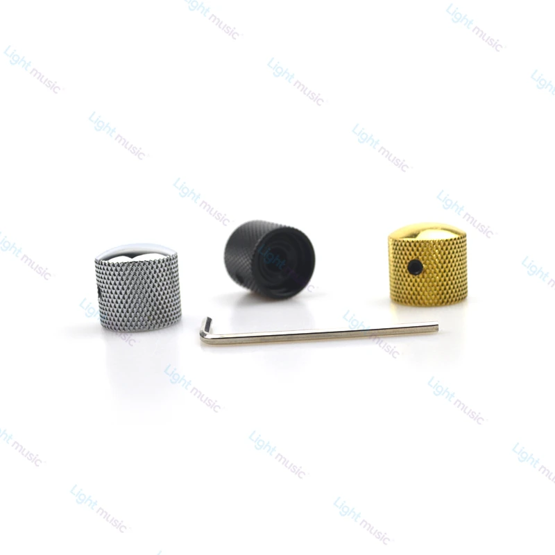 2 stücke Metall Gitarre Ton Lautstärkeregler Potentiometer Hut Kappe Große Gitarre Teile Push-Knopf mit Loch Guitarra Zubehör – Detail 1
