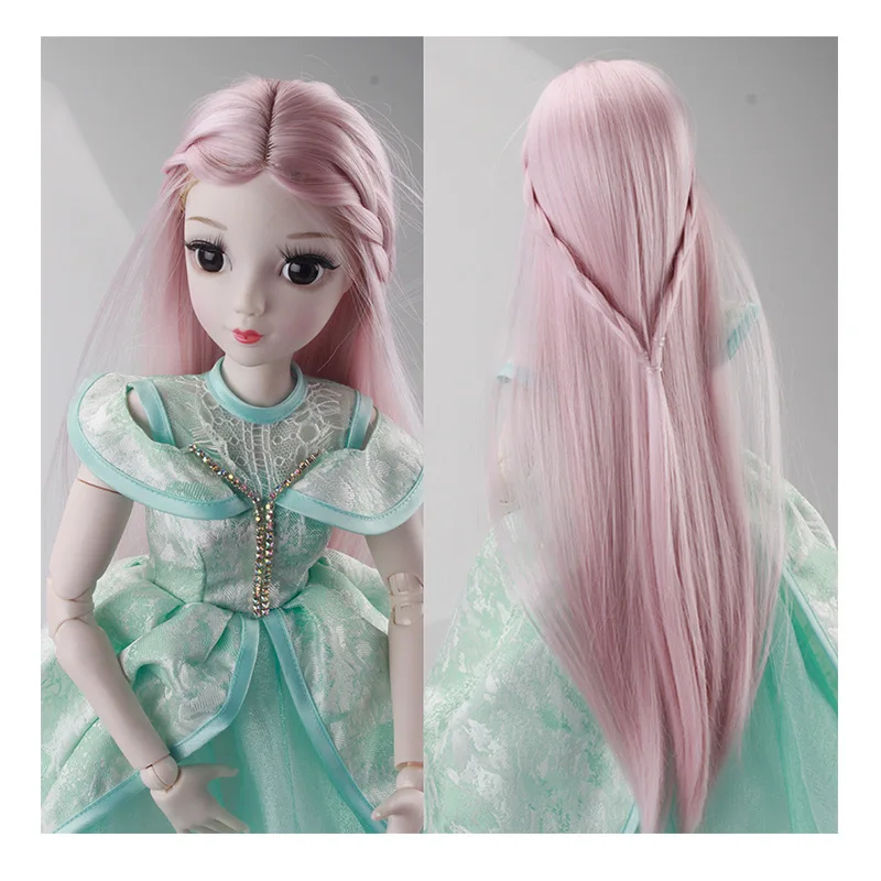 Красивый парик для квадрокоптера с дистанционным управлением 60 см 1/3 BJD кукла Vairous цвета длинный парик Прямые вьющиеся волосы палитра теней для век для глаз игрушки для подарок для девочек AT78