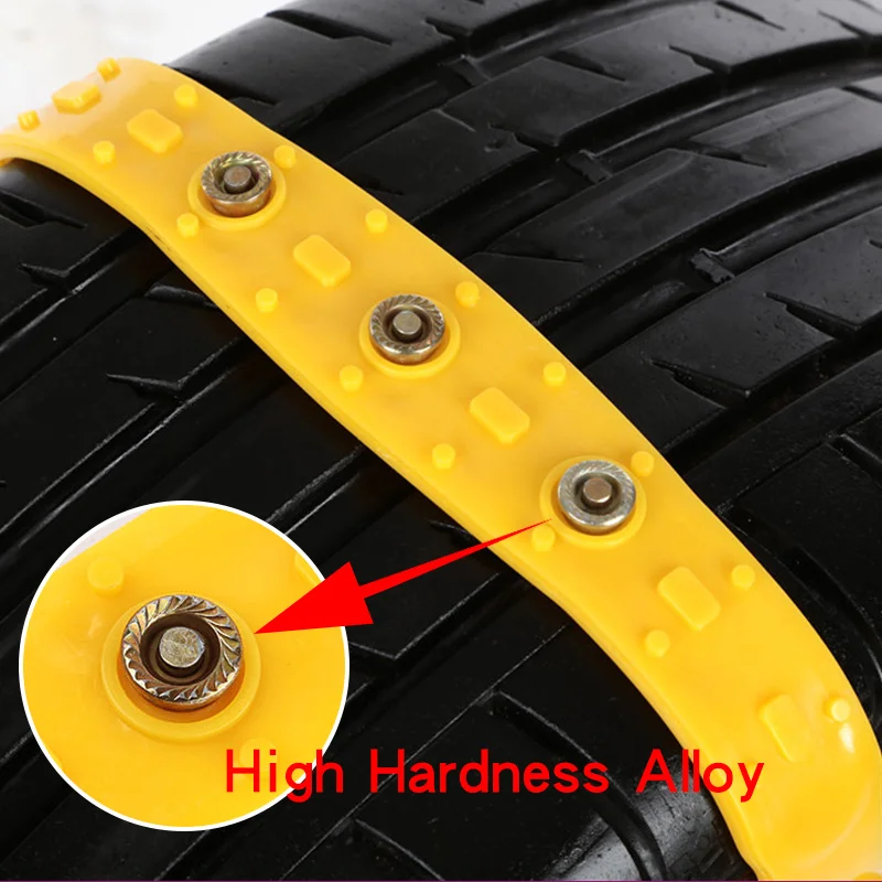 TPU Auto Tire Snow Chains Anti-Skip Belt Safe Driving For Snow Ice Sand Muddy Offroad For Most Car SUV VAN Wheel