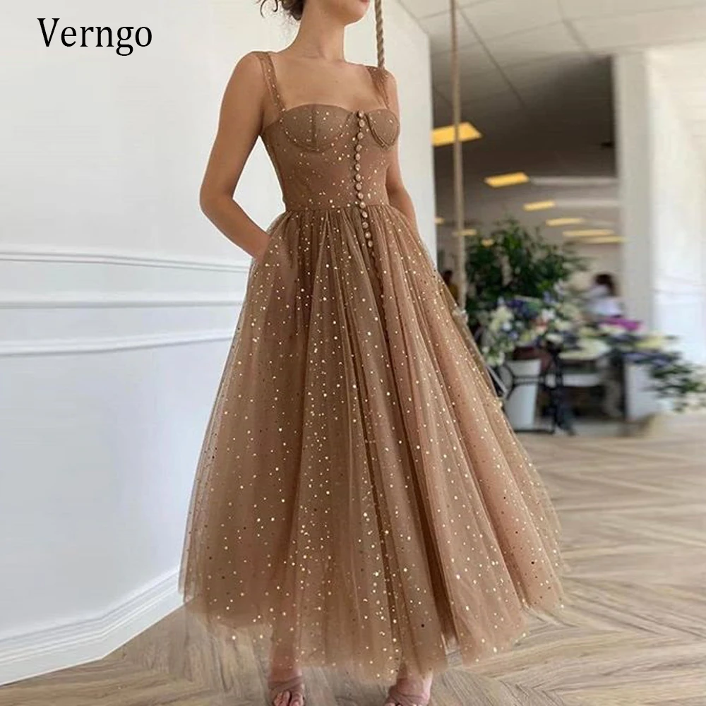 

Винтажное ТРАПЕЦИЕВИДНОЕ вечернее платье Verngo, длинное вечернее платье, блестящее Сверкающее Тюлевое платье в горошек для встречи выпускников, вечерние платья