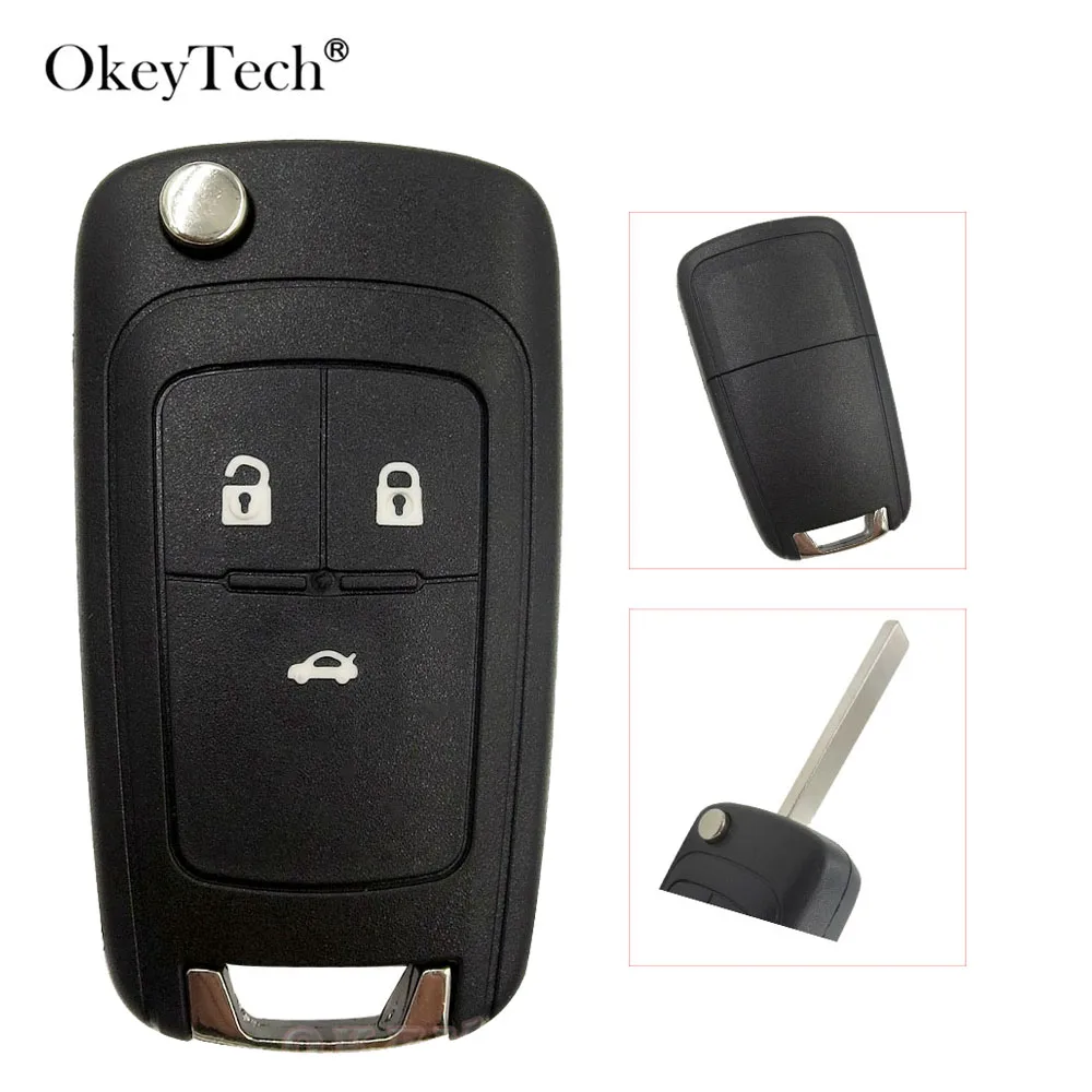 Складной чехол для автомобильного ключа брелка OkeyTech Chevrolet Cruze spark aveo captiva