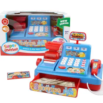 

Puzzle multifunctional cash register toy children's simulation household appliances play house electric lighted music toys