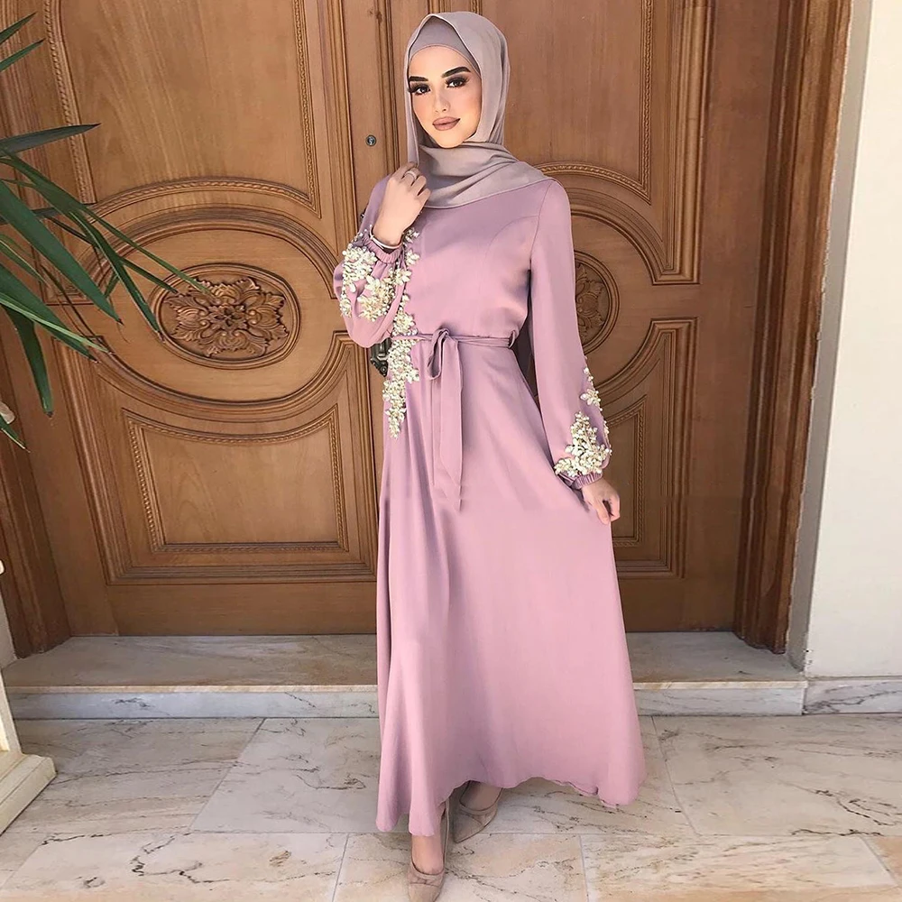 Eid Mubarak Kaftan Abaya женское мусульманское хиджаб платье Caftan европейская одежда ислам