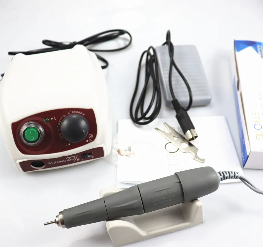 STRONG 210/207B 65w 50000RPM Nail drill STRONG PRO 105LN  Manicure machine For polishing nail pedicure Nail Art drill machine 2