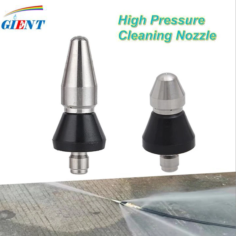 

High Pressure 1/4'' Quick Connector Washer Sewer Nozzle Washing Machine Drain Cleaning Pipe Dredging Cleaning Nozzle