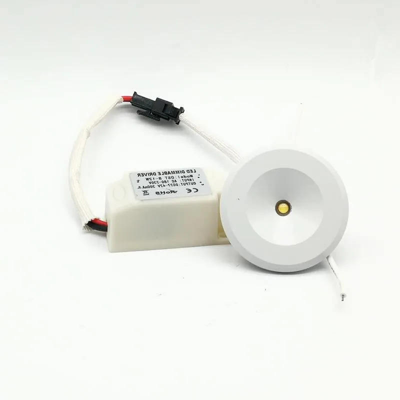 Приглушаемый светодиодный мини светильник 3 Вт встроенный для шкафа драйвер