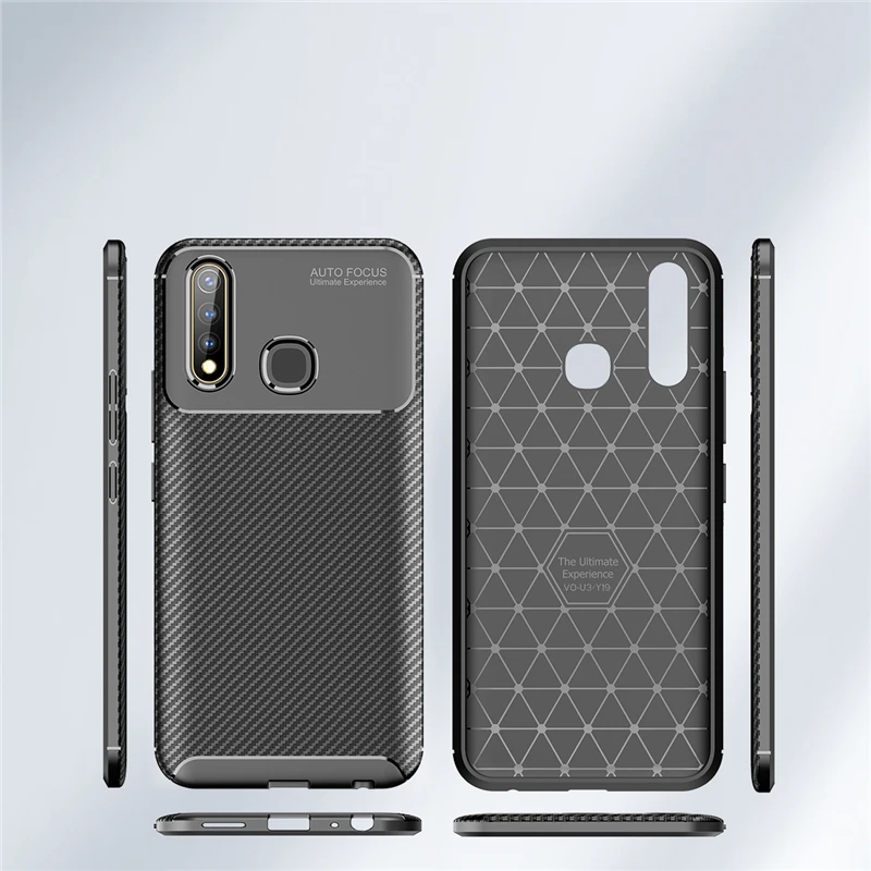 ДЛЯ Vivo U3 чехол мягкий силиконовый тонкий корпус из углеродного волокна 6 53 дюймов