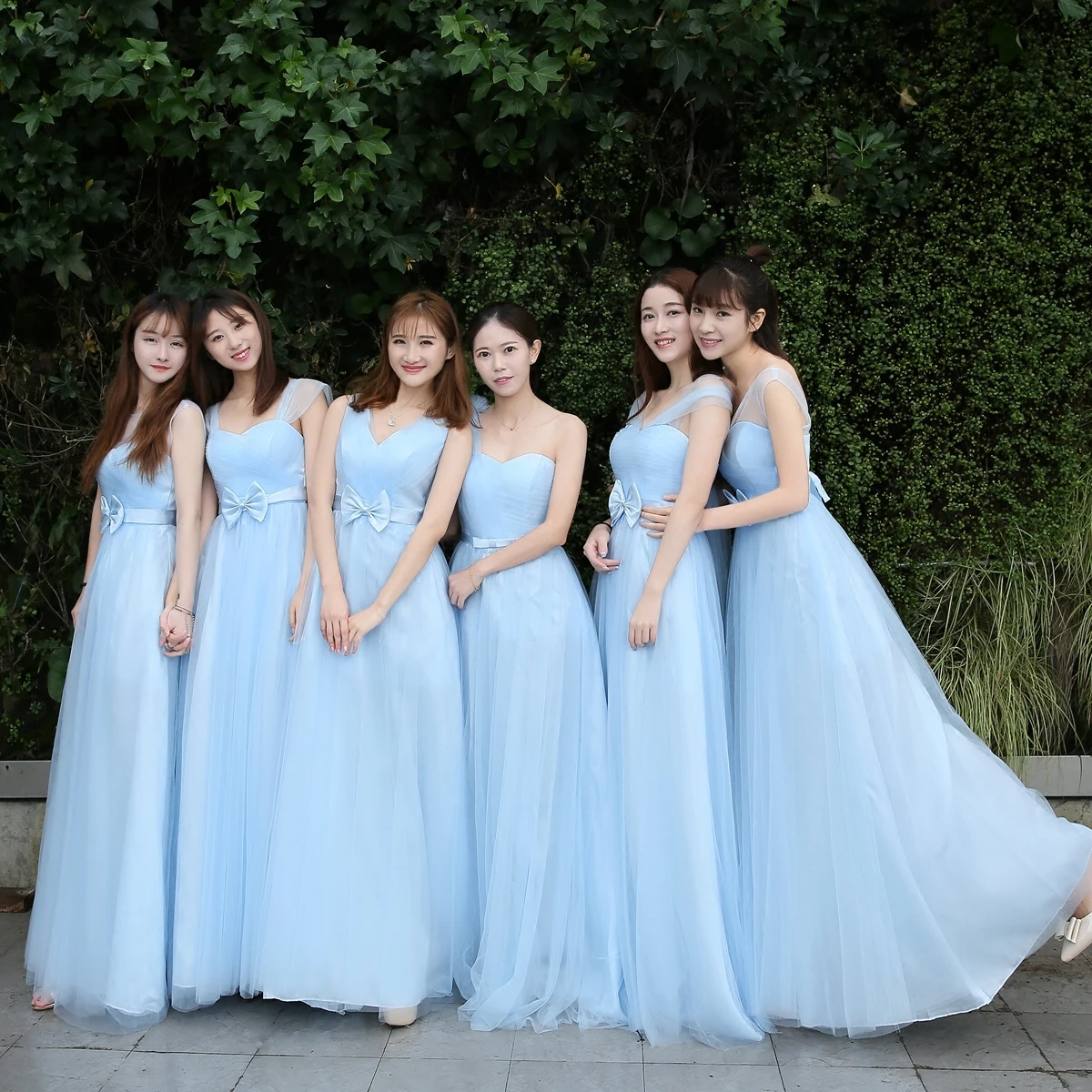 Sky Blue Wedding Guest Dress Elegant Burgundy Bridesmaid Tulle New Years Dress Graduation Long Party Sister Club Prom Princes