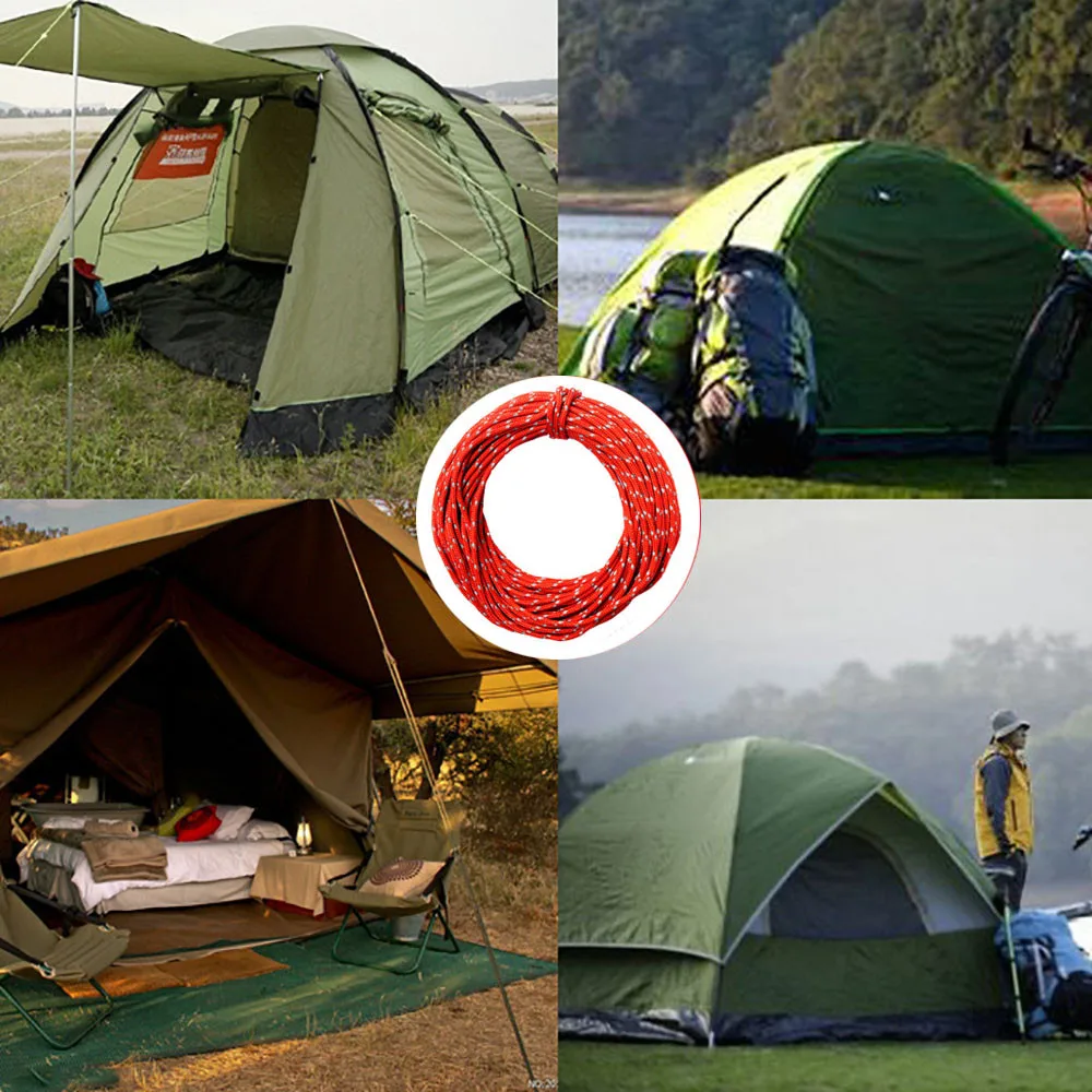 

2.5mm Reflective Para Cord High Strength Woven Rope Wind Rope Tent For Camping Tent Accessories Kit Safety & Survival