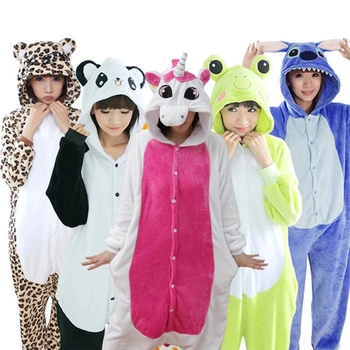 

Adult Unicorn Kigurumi Women Men Cartoon Animal Stitch Dinosaur Pokemon Cosplay Costume Winter Onesie Pajama Couple Party Suit