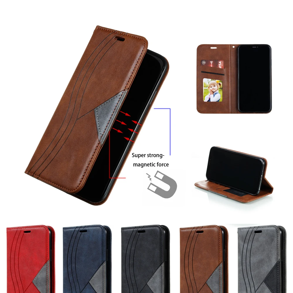 Роскошный чехол для SAMSUNG Galaxy S7 Edge S8 S9 S10 Plus Lite Магнитный кожаный чехол-бумажник