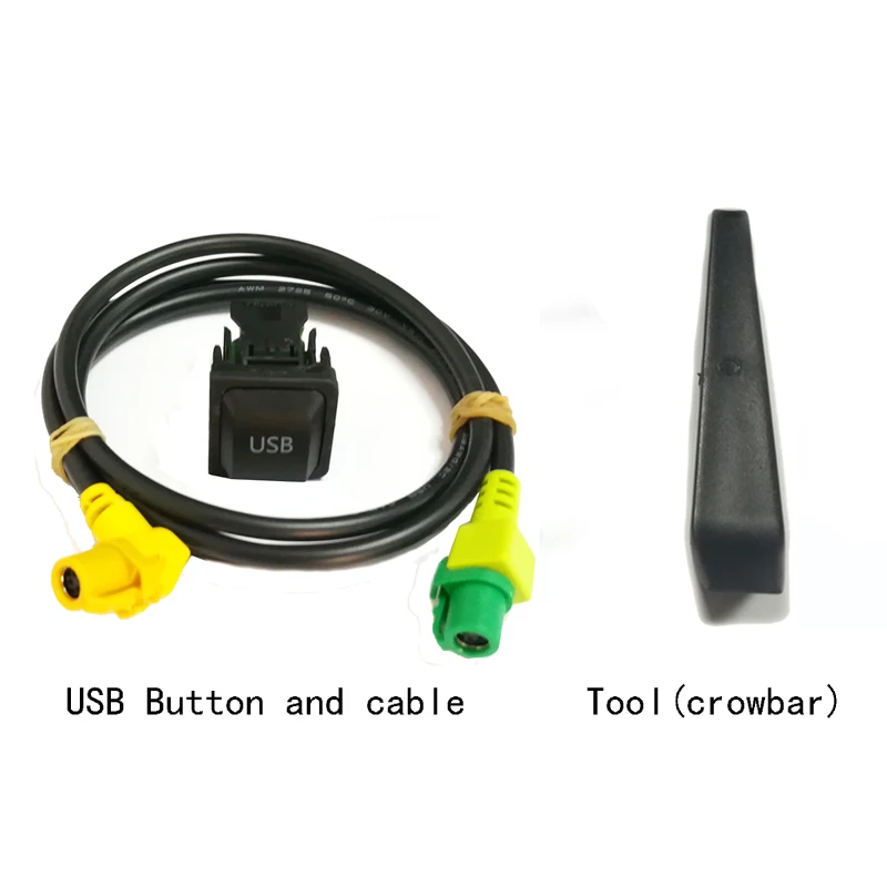 Автомобильный USB AUX переключатель кнопки жгута кабеля USB аудио адаптер RCD510 RCD310 USB кабель для VW Golf 5 6 Jetta MK5 GTI CC Polo Passat