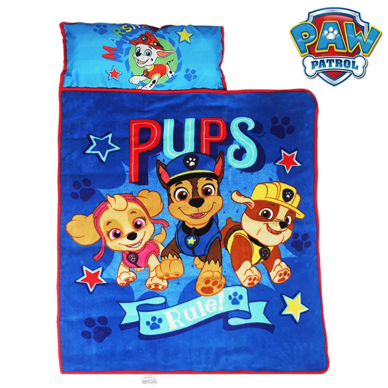 

Paw Patrol Children's Plush Blanket Napping Mat Outdoor Camping Cartoon Patrulla Canina Polyester Portable Nap Blanket S19