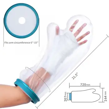 

Waterproof Cast Bandage Protector Wound Fracture Hand Arm Cover Sealed Cast for Shower Bath Adult Short Arm Hand Fingers Protect