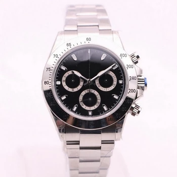 

luxury watch men 39mm AAA DAYTONA Automatic machinery No battery Stainless steel sweeping small dials work rolexable watches S11