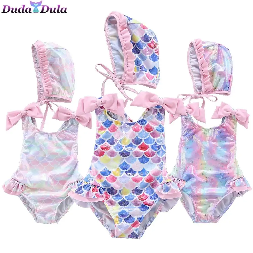 Новое поступление! Купальник платье для малышей девочек одежда Цельный Детский