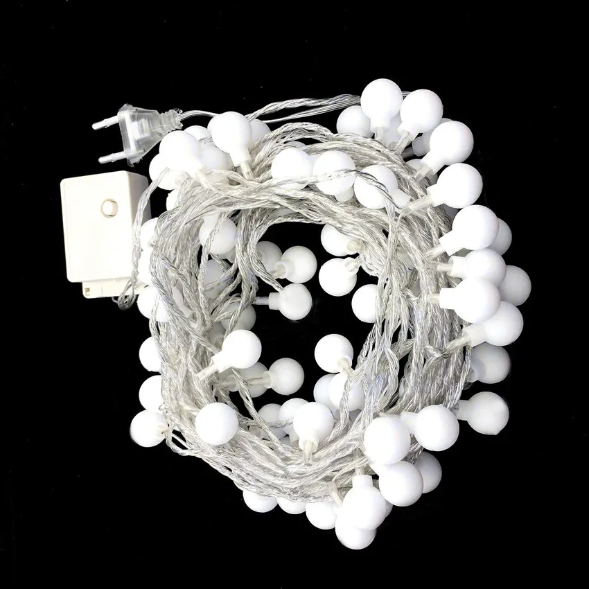 

AC 220V 10M 20M 30M 50M Waterproof Outdoor Fairy Garland Ball LED String Light For Christmas Tree Wedding Holiday Decoration