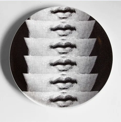 32 Керамическая тарелка Fornasetti, настенная, декоративная тарелка, креативный дизайн, Классическая, элегантная, для бара, отеля, домашнего декора, настенные, подвесные тарелки - Цвет: 32
