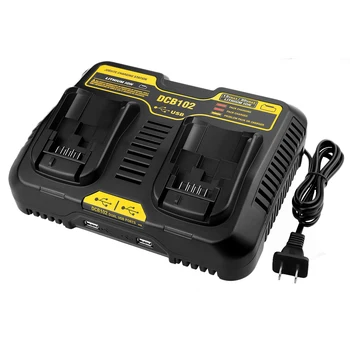 

10.8V-20V Dual Port Li-ion Charger for Dewalt DCB102 DCB112