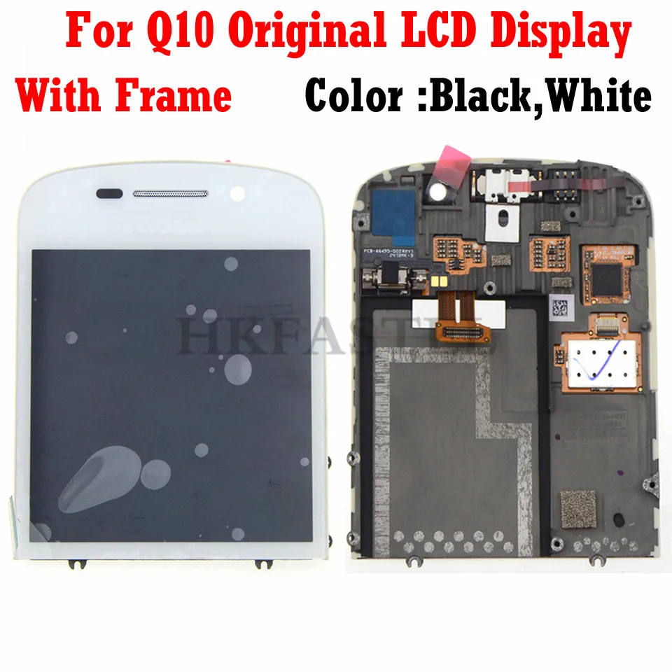 

HKFASTEL Original New Full Complete For BlackBerry Q10 Mobile phone LCD Display+Touch screen Digitizer+Frame Assembly