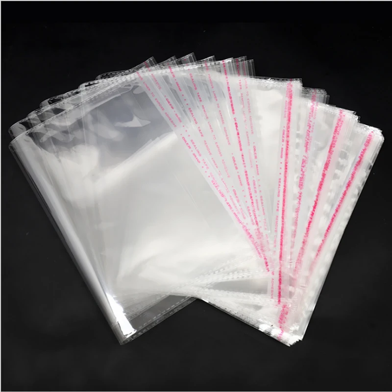 

1000PCS Multi Size OPP Poly Bag Multi Style Clear Self Adhesive Seal Plastic Packaging Bag for Clothes &Phone&daily supplies