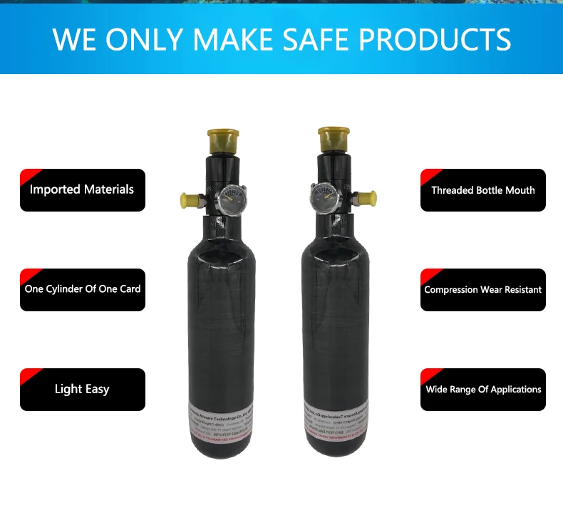 AC303561 цилиндр Pcp маленький мини 0.35L GB 300 бар Пейнтбол воздушный бак акваланга Pcp цилиндр для дайвинга Airforce Condor Acecare