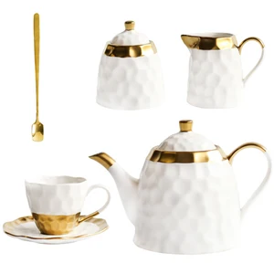 Ceramic Coffee Cup Set Simple Afternoon Tea Cup Flower Tea Tea Set Set European Household High-end Cup Set