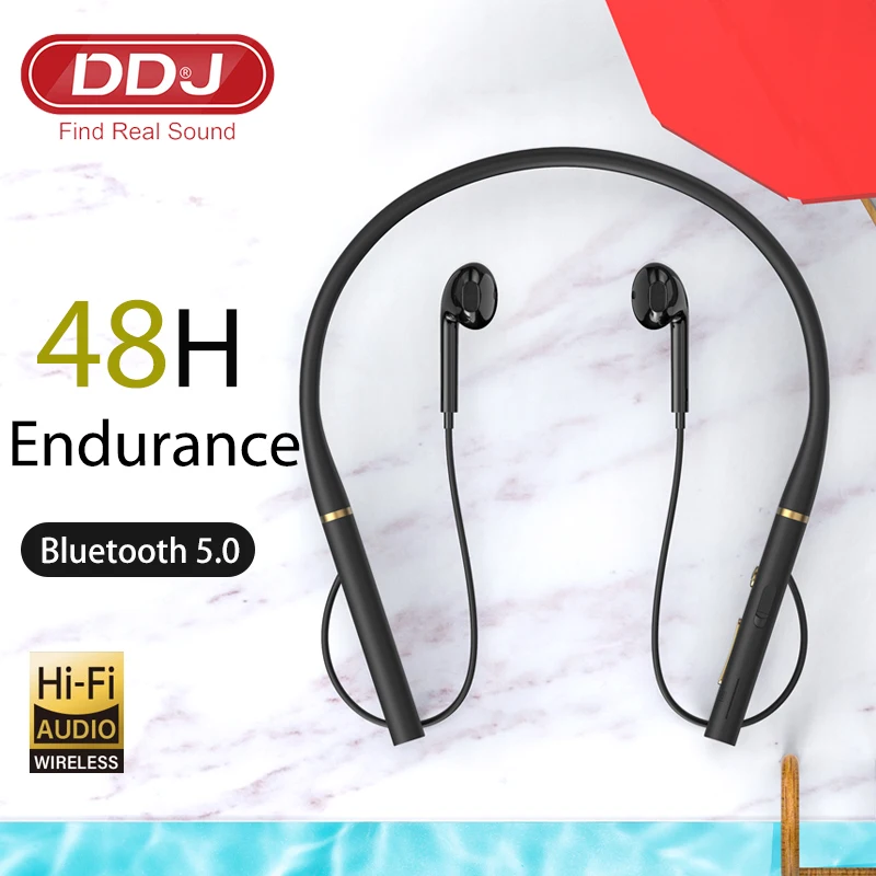 Наушники вкладыши DDJ T50 с подвесной шеей стерео Bluetooth наушники HD микрофоном