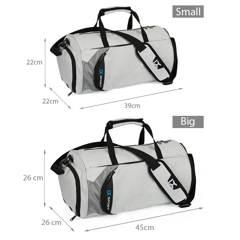 Waterproof Sports Gym Bags Multifunction Dry Wet Separation Bags Fitness Training Yoga Shoulder Bag With Shoes Bags 3 Colors