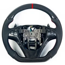 For Genesis Coupe Carbon Fiber Steering Wheel With Paddle Shifter and Button