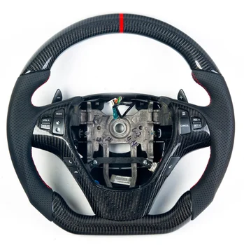 

For Genesis Coupe Carbon Fiber Steering Wheel Without Paddle Shifter and Button