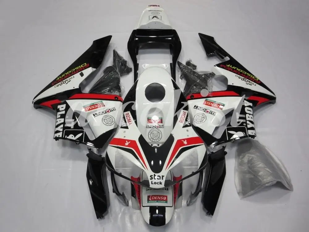 Литье под давлением ABS мотоцикл полный обтекатель комплект подходит для CBR600RR F5 2004 2003 Пользовательские черный белый