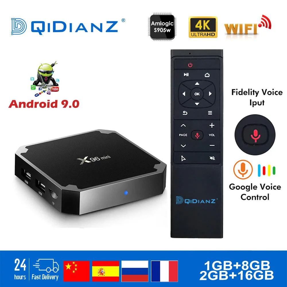 2020 высокое качество X96mini new Android 9.0 X96 mini Smart TV BOX S905W Quad Core support 2.4G Wireless медиаплеер