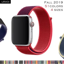 URVOI Спортивная петля для apple watch band series 5 4 3 2 1 светоотражающий ремешок для iwatch двухслойный дышащий тканый нейлон осень