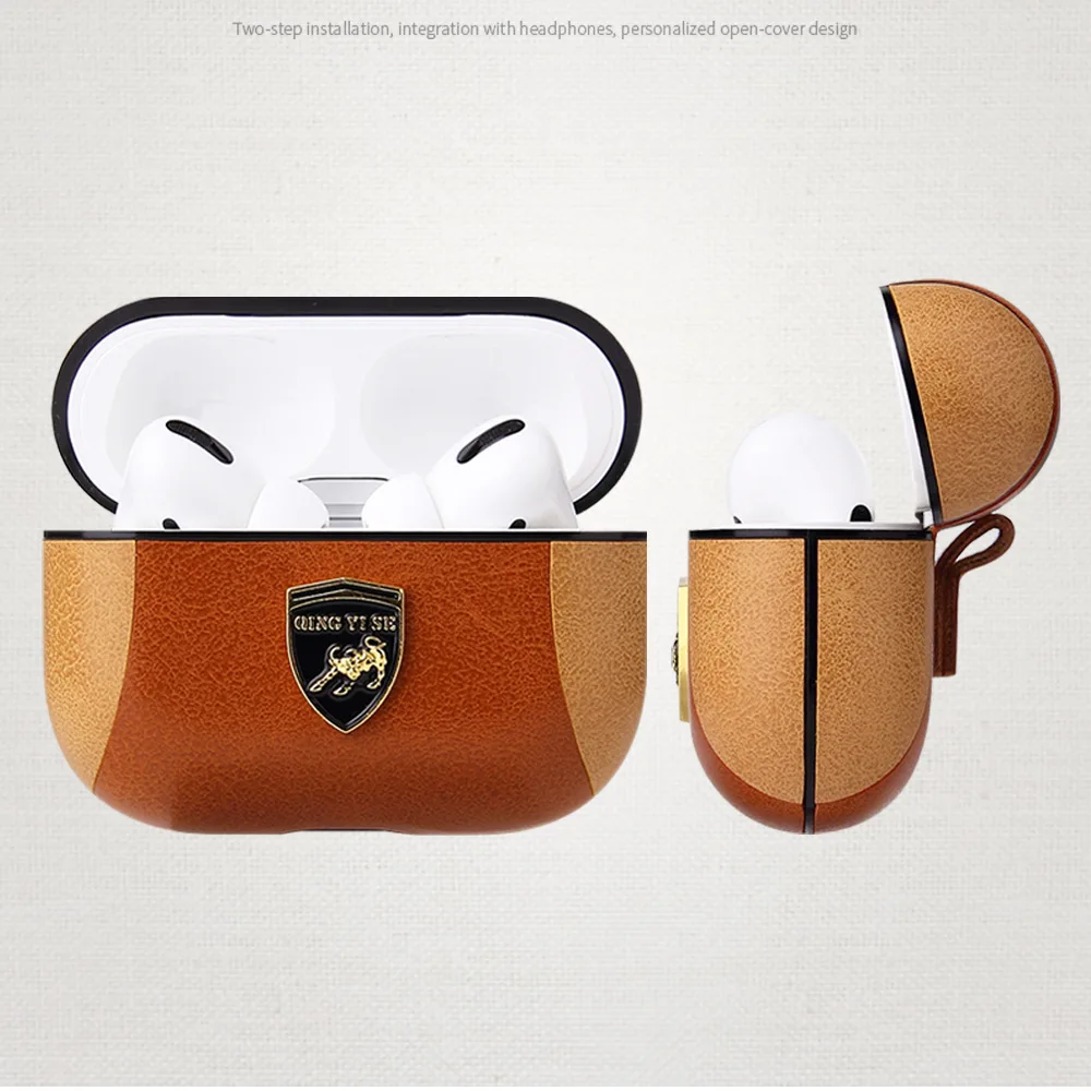 Модный Роскошный чехол с большой картой для AirPods Pro, кожаный чехол с застежкой на крючок для AirPods 3, чехол для наушников