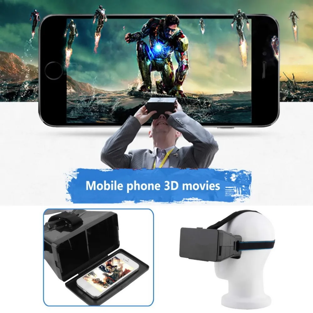 1 шт. виртуальной реальности 3D видео очки для Google Cardboard 3D фильмы игры с полимерными линзами для 3,5~ 6 дюймов смартфон
