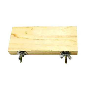 

Wood Stand Platform Toy Paw Grinding Clean Cage Accessories For Parrot Hamster BDF99