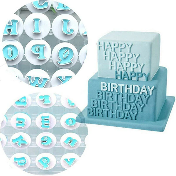 Лидер продаж 10/26 шт. буквы пресс-форма для торта Fondant(сахарная) кондитерский шприц для украшения изделий плунжера Печенье отделочных работ TY