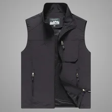 Флисовый жилет мужской весна и осень тонкий жилет Молодежная флисовая одежда жилет пальто для людей средних лет