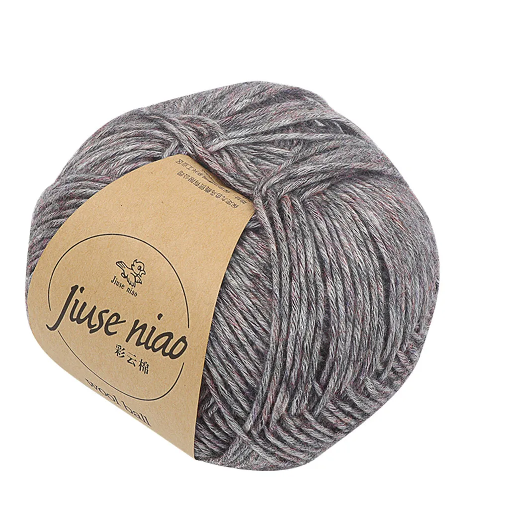 Colorful Cloud Cotton Hand-Knitted In Coarse Wool Crochet Diy Sweater Line Scarf Lanyard Ficelles Couleurs Thread Cord